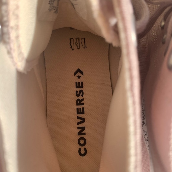 Converse blush pink platform canvas and faux shearling size 10 - Picture 10 of 14
